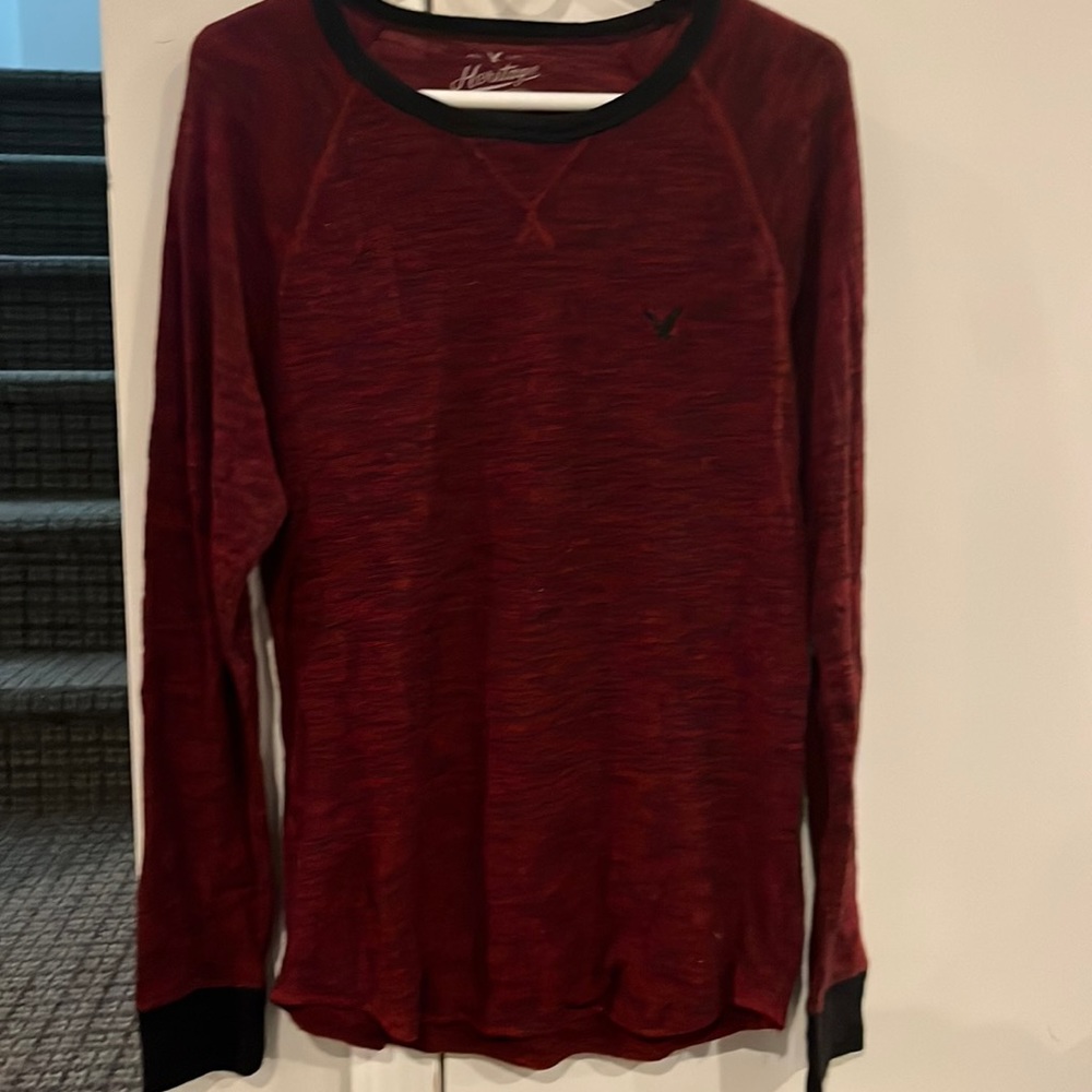 American Eagle outfitters red thermal long sleeve shirt. Size medium